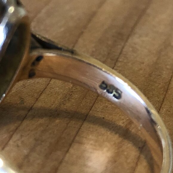 Vintage 14k Gold, Amethyst & Marquise Opal Ring Size 6.5 - Picture 4 of 5